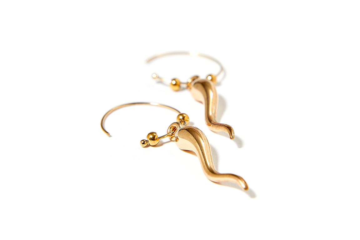 Italian Horn Earrings