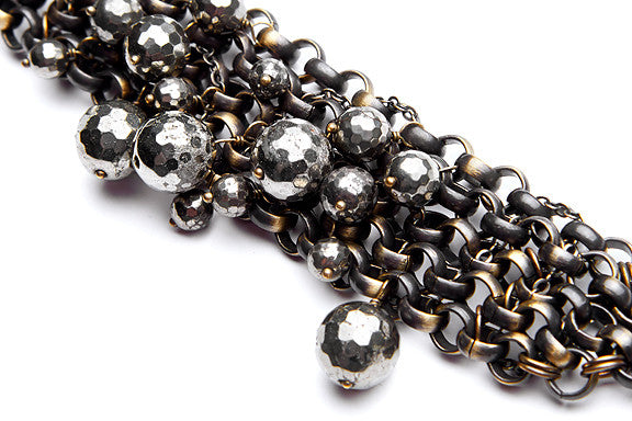 Pyrite Ball Cuff